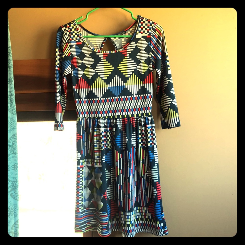 Babydoll style dress with keyhole back